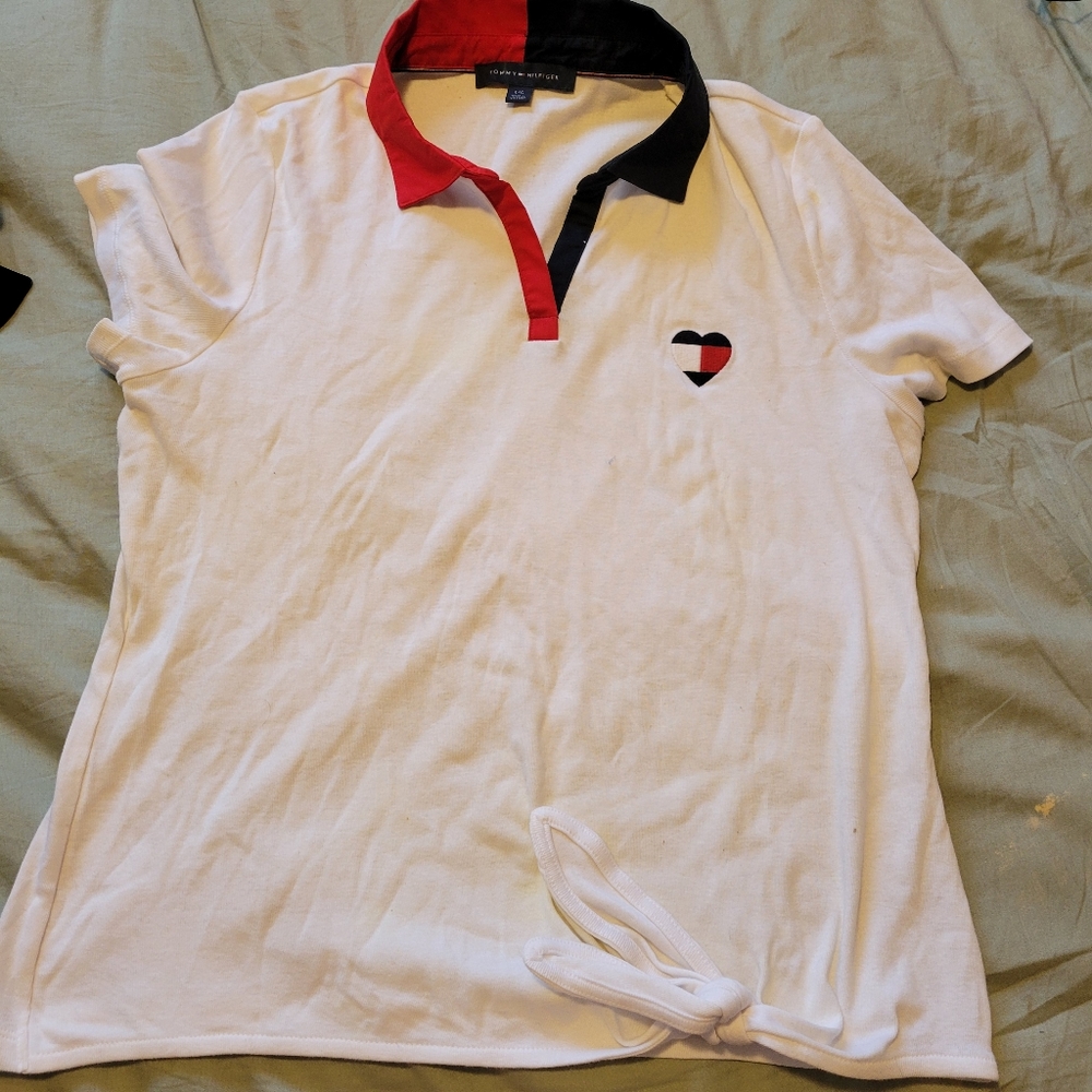 Tommy Hilfiger Half & Half Collar Polo Shirt